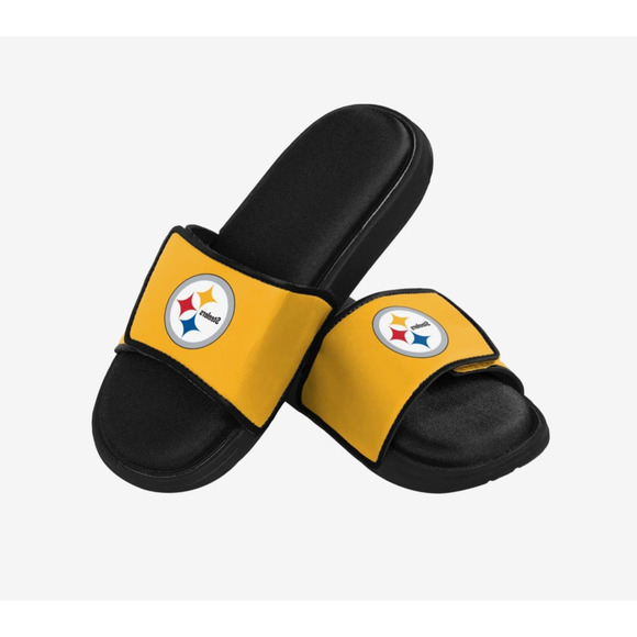 "FOCO Pittsburgh Steelers Foam Sport Slide, Size 7/8, Comfortable Footwear" - Picture 3 of 3